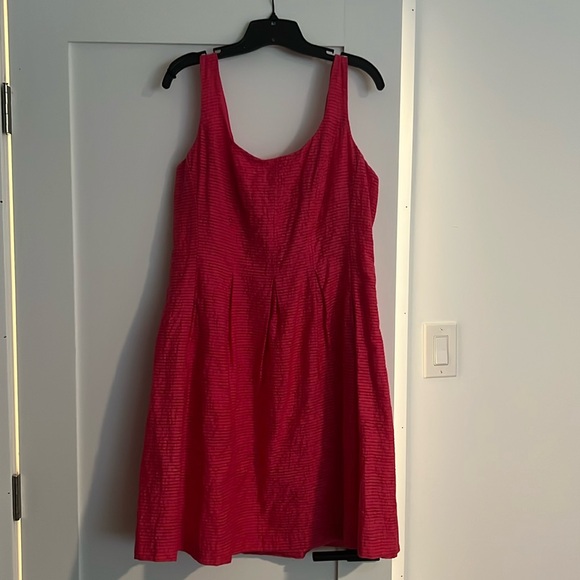 Nine West Womens Sleeveless Belted Fit And Flare Dress With Pleats! - Picture 3 of 10